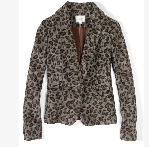 𝅺WOMANS Single Button Leopard Blazer XSP - Picture 1 of 10